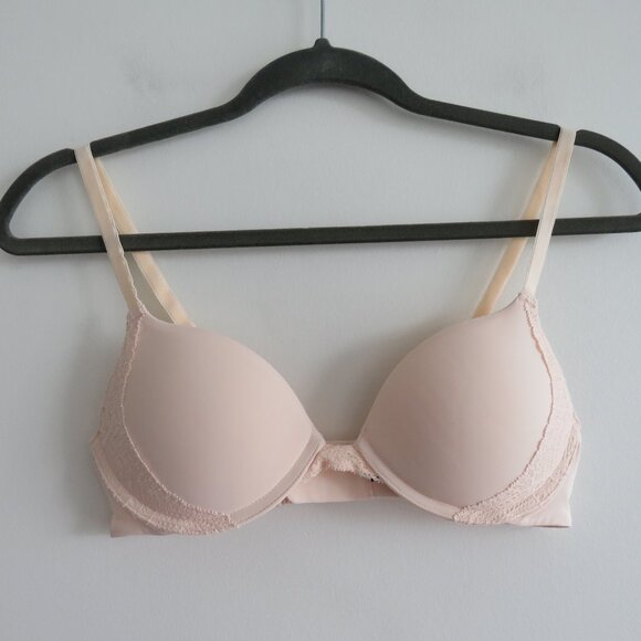 PEPPER Lift Up Lace Trim Bra in Ecru - Women's Size 34A - Picture 3 of 16